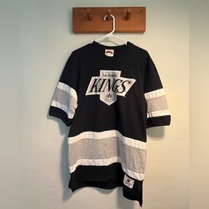 Vintage LA Kings Shirt Size Large Hockey Jersey NHL Nutmeg Mills
